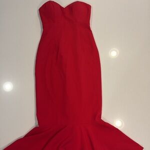 Venetian Red-Midi-length dress.